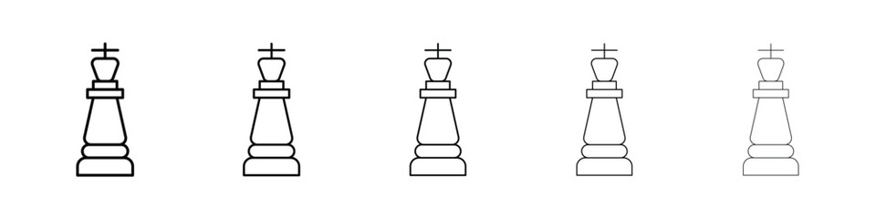 Chess king icon for mobile concept and web design.