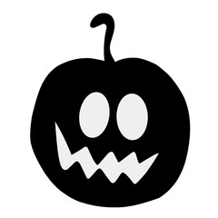 Halloween pumpkin silhouette vector 
