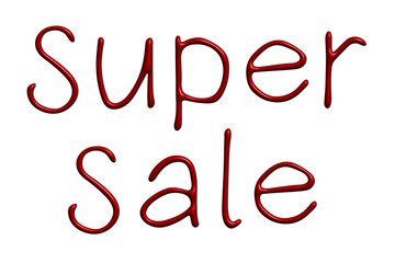 Super sale lettering 3d word Template for marketing ad, print, web, banner, poster, flyer