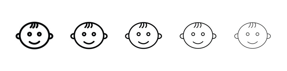 Obraz premium Child head icon for mobile concept and web design.