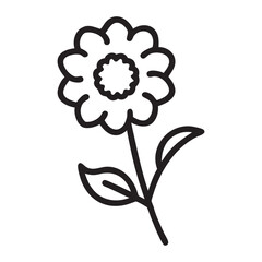 Flower vector art silhouette.