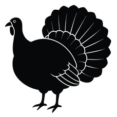 Majestic Turkey Silhouette A Thanksgiving Feast Icon