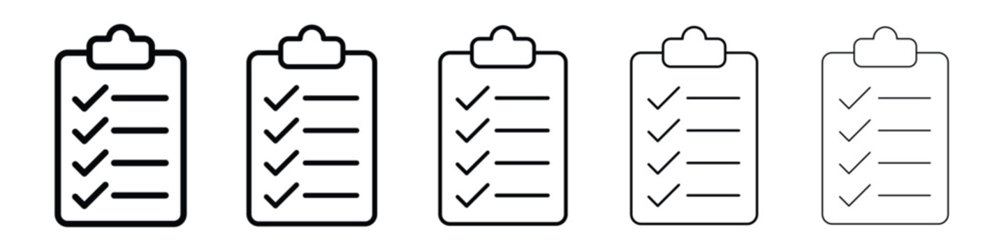 Clipboard icon for mobile concept and web design.