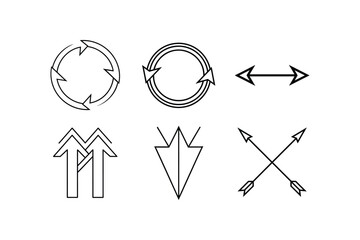vector illustration of a female symbols -arrow set- vector art