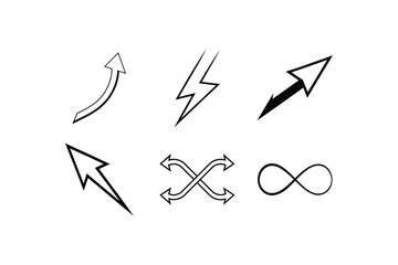 hand drawn arrows set -arrow set- vector art