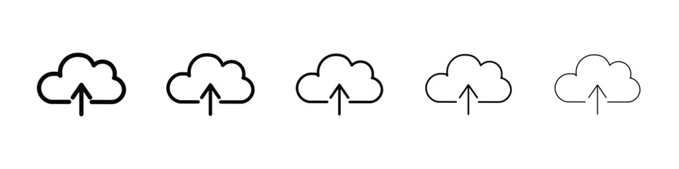 Cloud upload icon for mobile concept and web design.