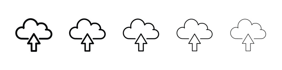 Cloud upload icon for mobile concept and web design.