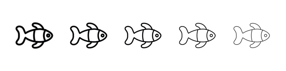 Clown fish icon for mobile concept and web design.