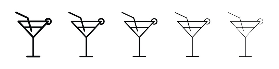 Cocktail icon for mobile concept and web design.