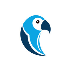 Creative parrot logo icon illustration for aviary brand and exotic pet bird lovers