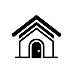 Modern pet house logo icon illustration for pet care facility and dog boarding design