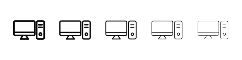Computer icon for mobile concept and web design.