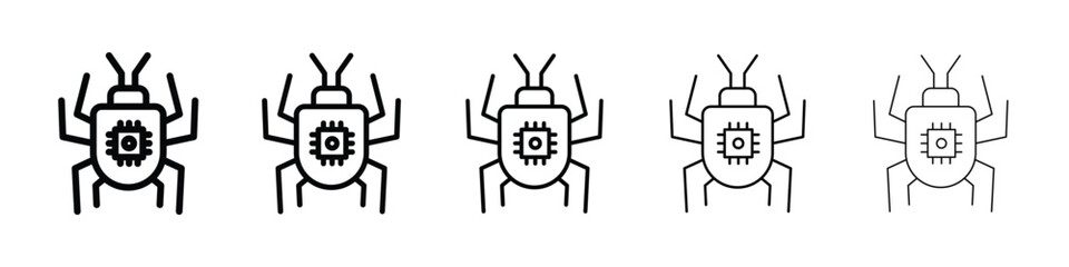 Computer bug icon for mobile concept and web design.