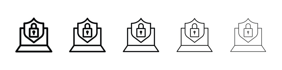 Computer security icon for mobile concept and web design.