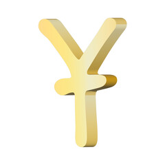 Obraz premium 3d chinese yuan currency symbol. Single element for design