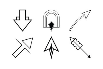 set of vector arrows  vector art