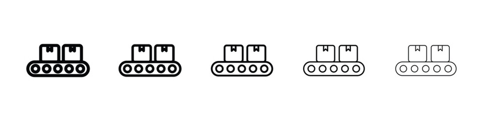 Conveyor belt icon for mobile concept and web design.