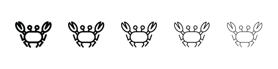 Crab icon for mobile concept and web design.