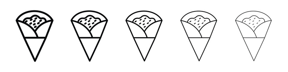 Crepe icon for mobile concept and web design.