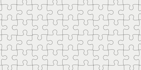 White jigsaw puzzle pattern background.