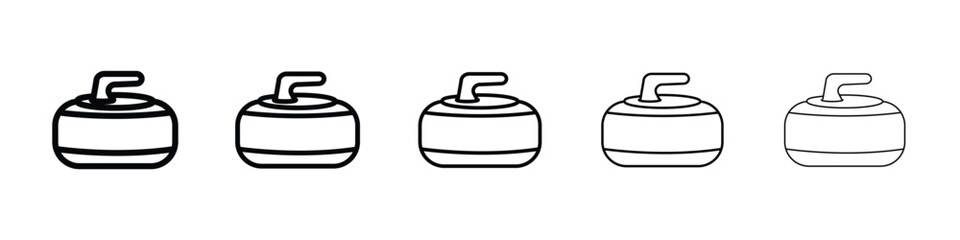 Curling stone icon for mobile concept and web design.