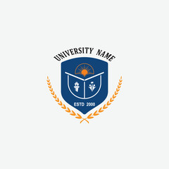 Fototapeta premium 3249 educational logo school college university learning institute book academy organization