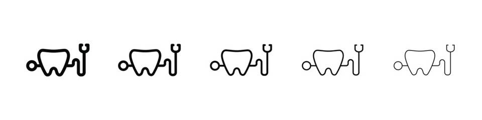 Dental care icon for mobile concept and web design.