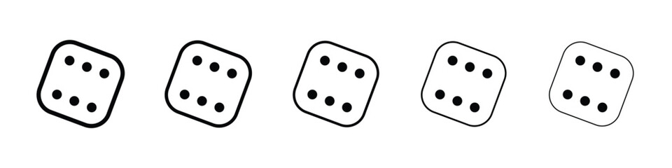 Dice six icon for mobile concept and web design.
