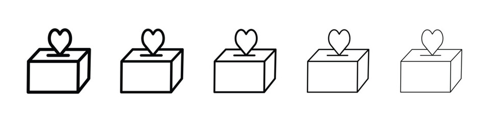 Fototapeta premium Donation box icon for mobile concept and web design.