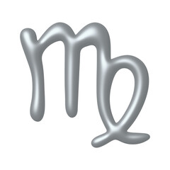 3d virgo zodiac sign Astrology clipart Element for design