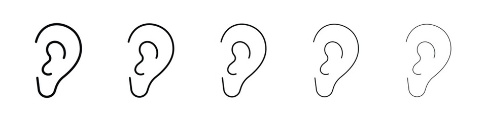 Ear icon for mobile concept and web design.