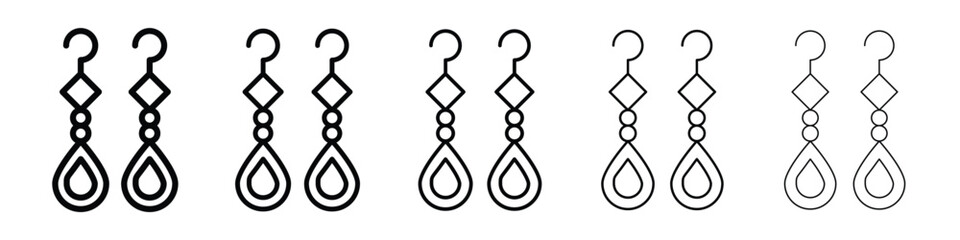 Earrings icon for mobile concept and web design.