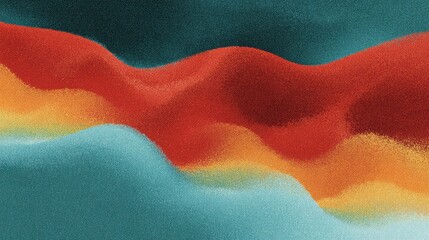 Abstract digital noise effect overlayed on colorful background layers