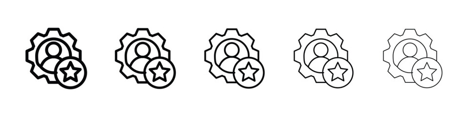 Employee skills icon for mobile concept and web design.