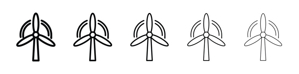 Eolic energy icon for mobile concept and web design.