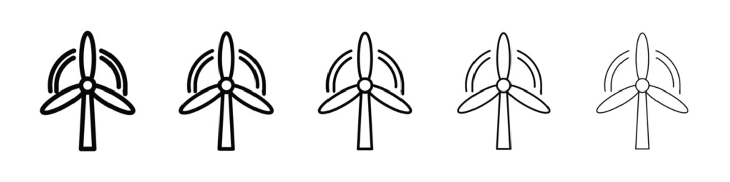 Eolic energy icon for mobile concept and web design.