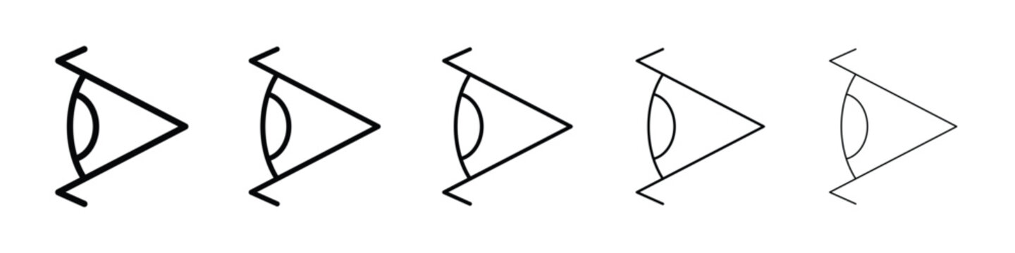 Eye side icon for mobile concept and web design.