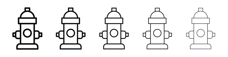 Fire hydrant icon for mobile concept and web design.