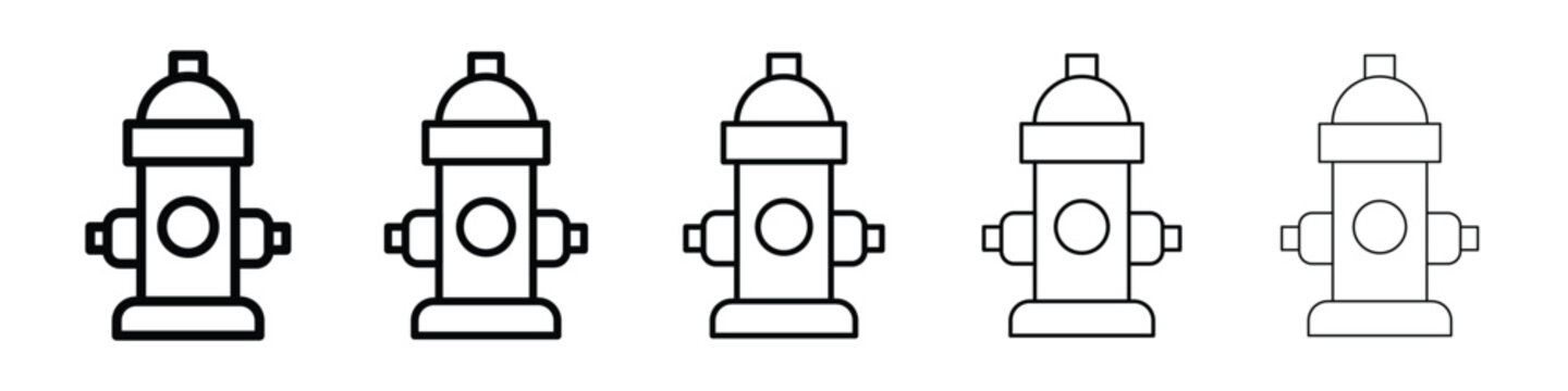 Fire hydrant icon for mobile concept and web design.