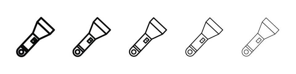 Flashlight icon for mobile concept and web design.