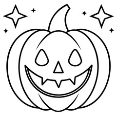 Halloween line art vector