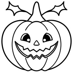 Halloween line art vector