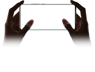 Hands Holding Full - screen Blank Smartphone Material, for Interface Display, APP Demo, Interaction Design Scenarios, PNG Format