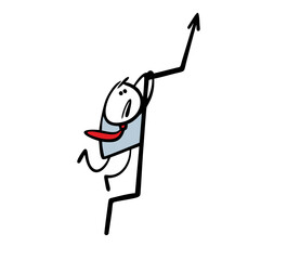 Unfortunate stickman in a business suit is chasing success, hanging on to a schedule, holding on with his last strength. A funny loser businessman can't keep up with his rivals and colleagues.