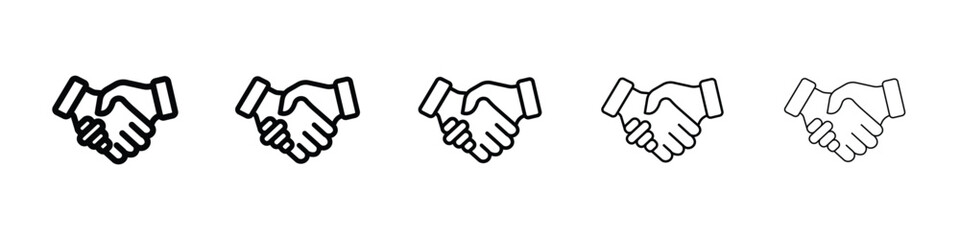 Handshake icon for mobile concept and web design.