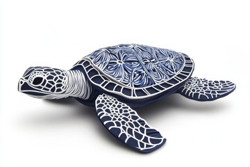 Marine life concept illustrated by ocean sea turtle in paper cut design