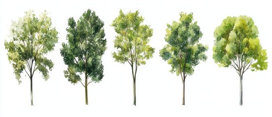 Fototapeta premium Trees drawn by hand for architectural and landscape design purposes