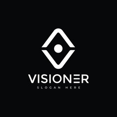 Visioner business brand company modern logo design vector