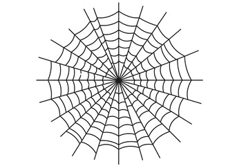 Obraz premium Intricate spiderweb design element on black background