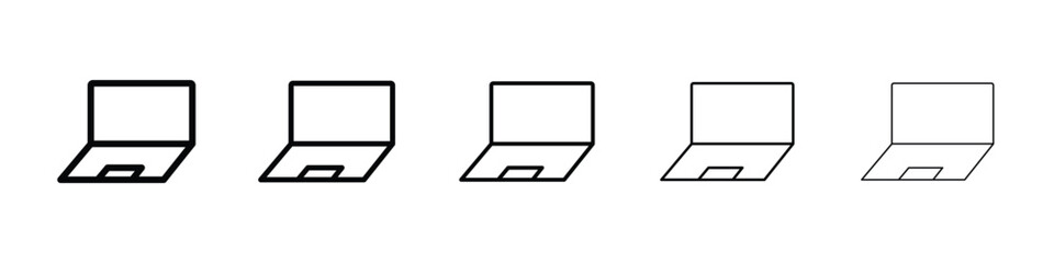 Laptop icon for mobile concept and web design.